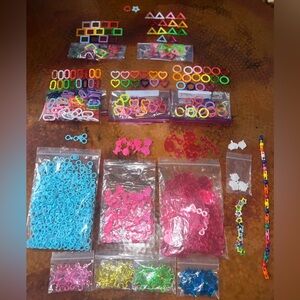 Lot of Pretend Play Japanese Plastic Jewelry/Chain Rings/Charms Approx 2 lb